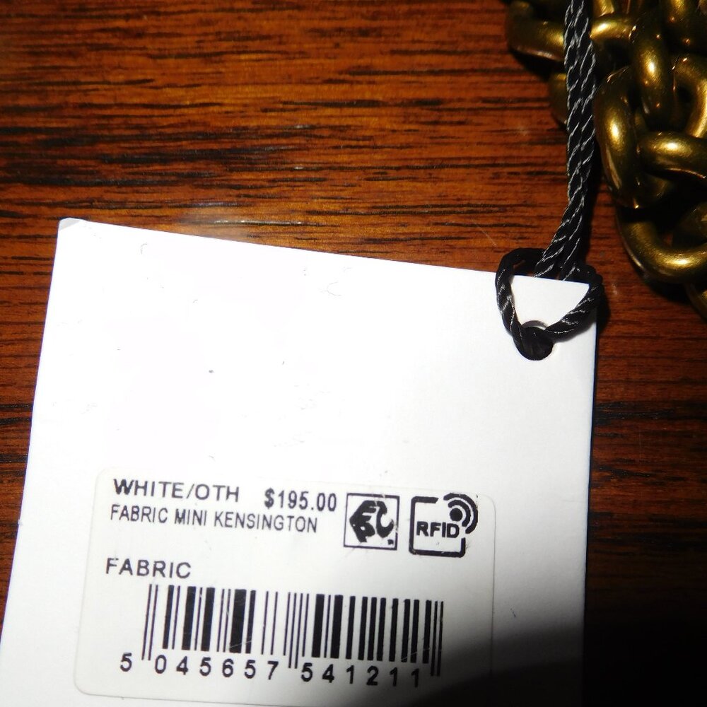 Kurt Geiger Mini Kensington Blue/Pink Fabric W/Crystal Embellished Crossbody NWT - Picture 9 of 9